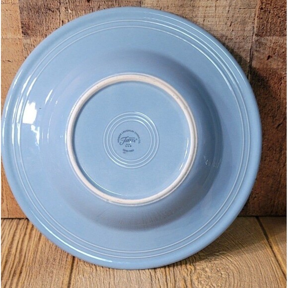 Retired Fiesta Periwinkle Blue 12" Pasta Plate (Intro 1989) - Picture 3 of 4